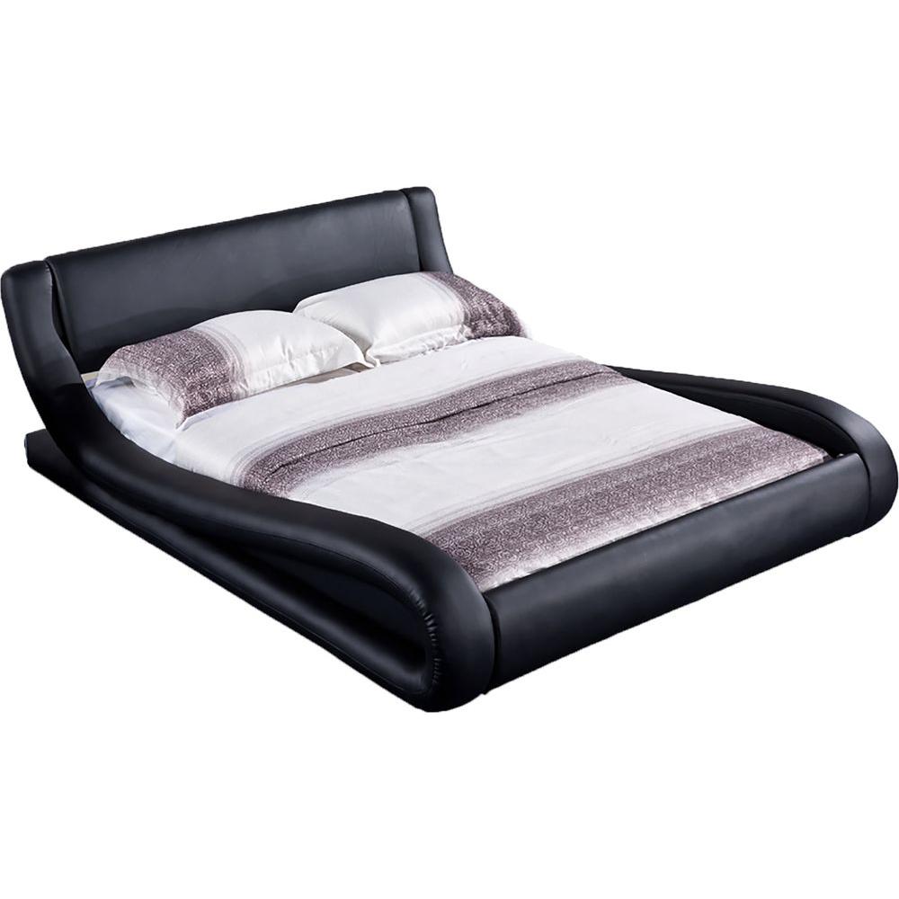 Black Eastern King Upholstered Bed B8044 Ek The Home Depot Black Eastern King Upholstered Bed