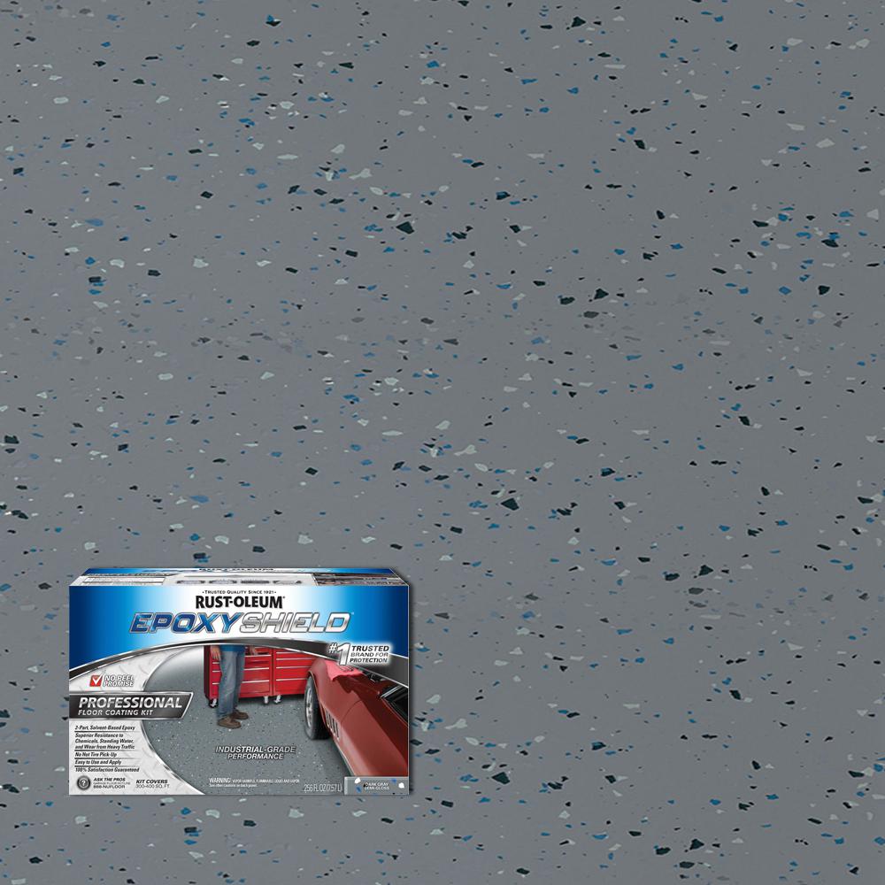 Rust Oleum EpoxyShield 2 Gal Dark Gray Semi Gloss Professional Floor   Dark Gray Rust Oleum Epoxyshield Epoxy Paint 238467 64 300 