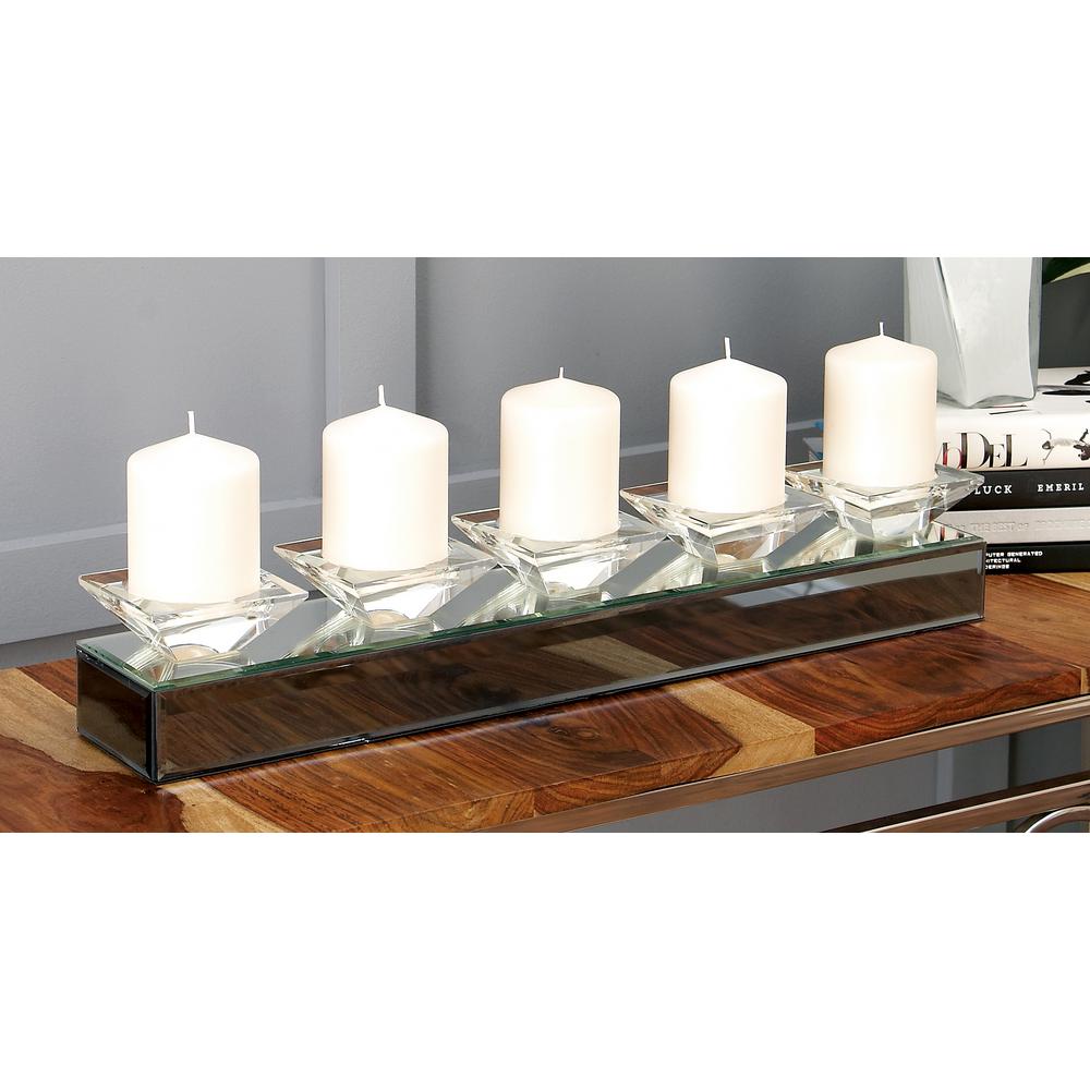 Nachtmann Slice Crystal Decorative Votive Set In Clear 2 Pack Gray Mirrored 5 Votive Candle Holder