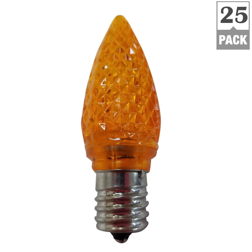 C9 Orange Led Light Bulb Pack Of 25 369015d2ho The Home Depot