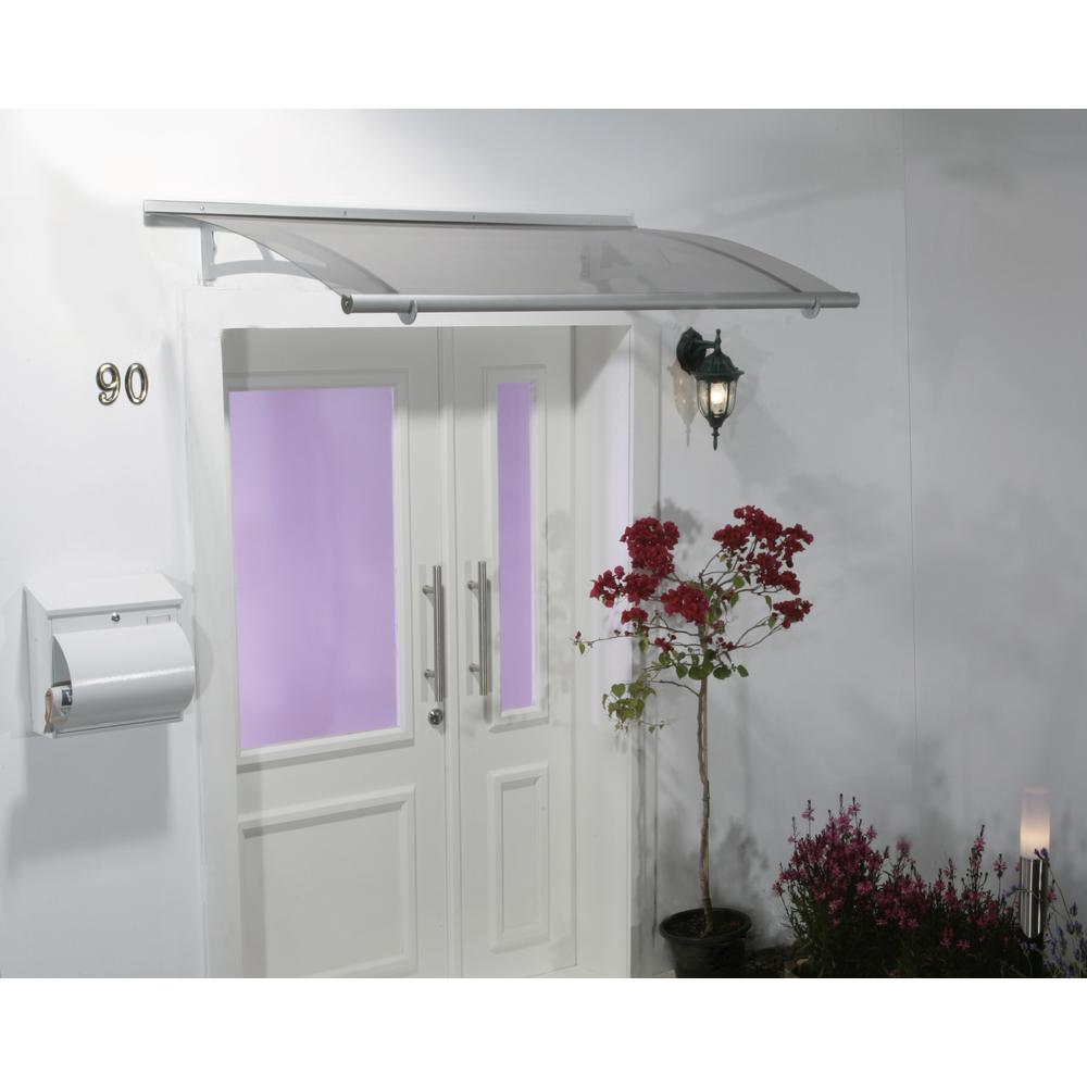 Palram Aquila 1500 4 Ft 11 In Solar Gray Door Canopy Awning