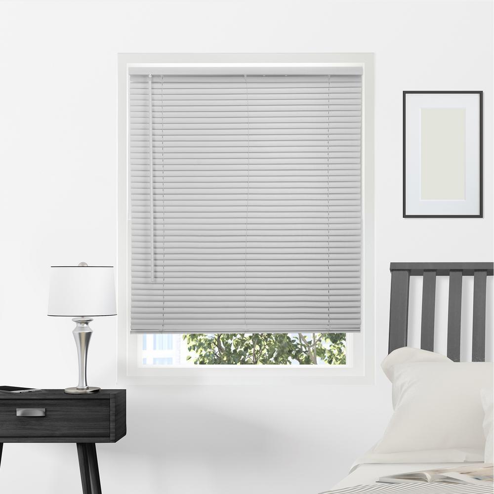 Alabaster Cordless 1 in. Vinyl Mini Blind 27 in. W x 64 in. L