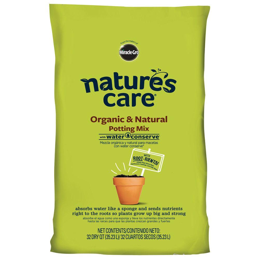 Miracle Gro Nature S Care 32 Qt Organic Potting Soil Mix 7161 The Home Depot