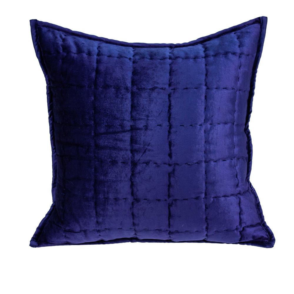 Homeroots Jordan 20 In Royal Blue Solid Color Throw Pillow Cover Solid Color Throw Pillow Cover