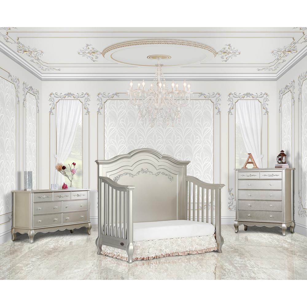 Evolur Aurora Gold Dust 5 In 1 Convertible Crib 832 Gd The Home