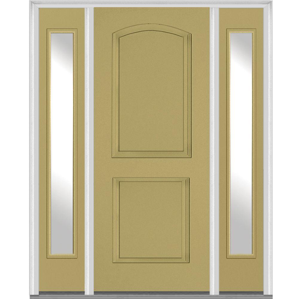 Mmi Door 64 In X 80 In Right Hand Inswing 2 Panel Arch Painted