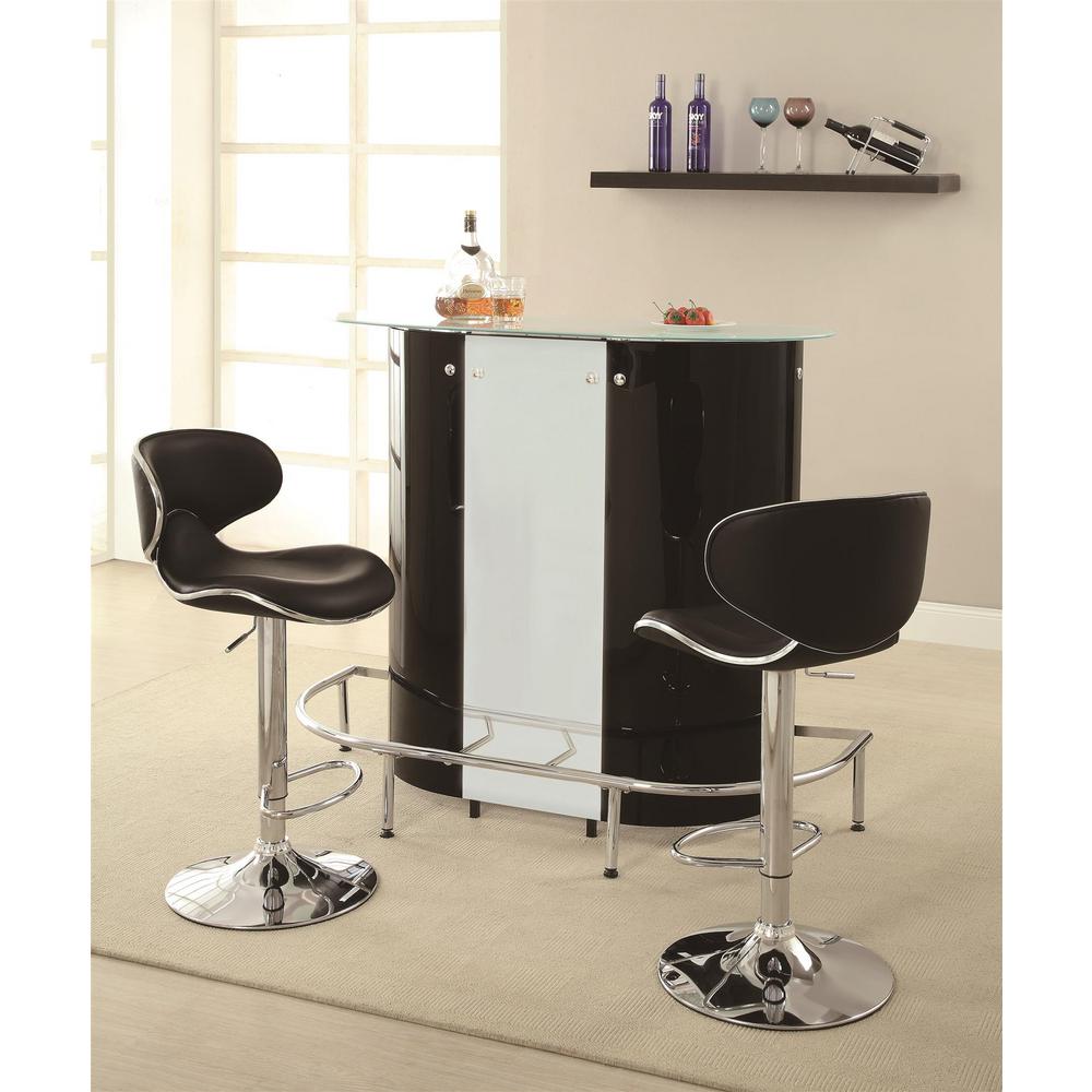 Coaster Contemporary Black and White Acrylic Bar Unit100654 The Home