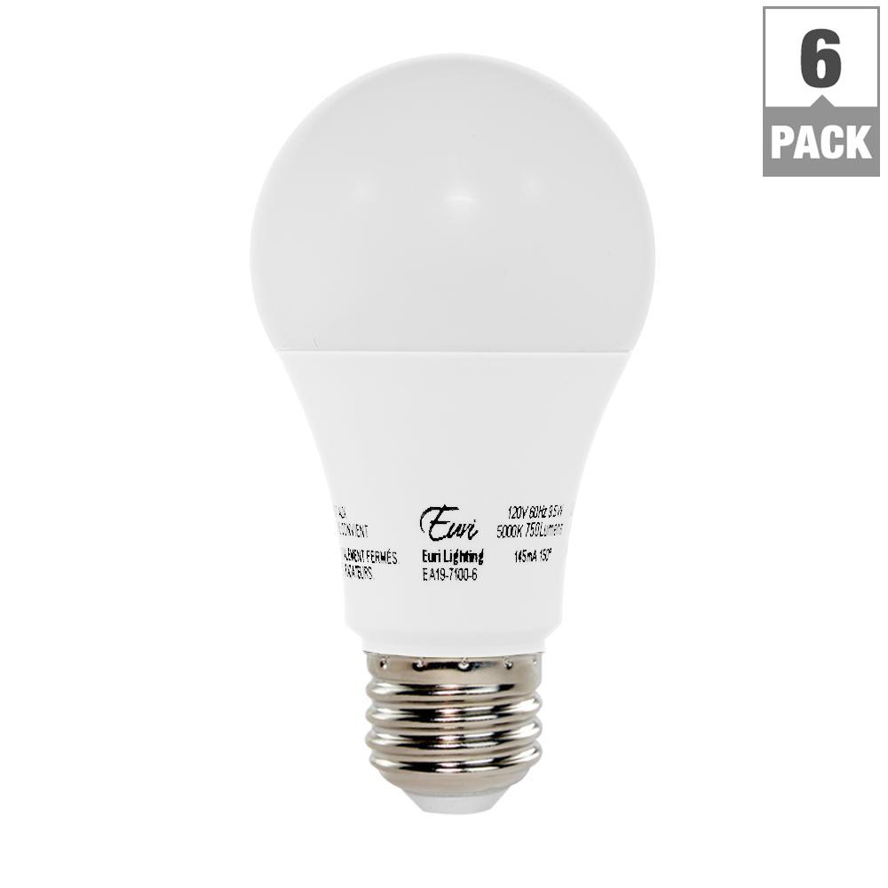 G19 Led Bulbs Light The Home Depot 60w Equivalent Soft White 3000k A19 Led Light Bulb 6 Pack