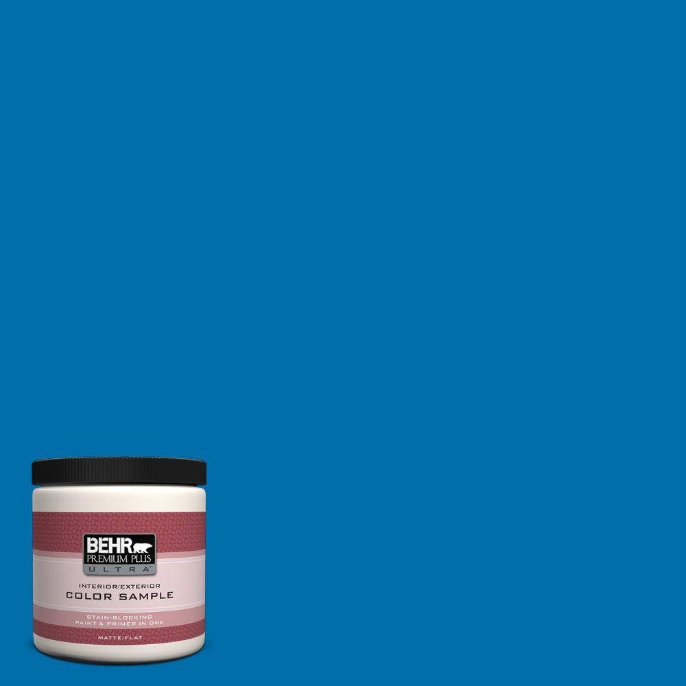 Behr Premium Plus Ultra 8 Oz 560b 7 Cerulean Matte Interior 560b 7 Cerulean Matte Interior Exterior Paint And Primer In One Sample