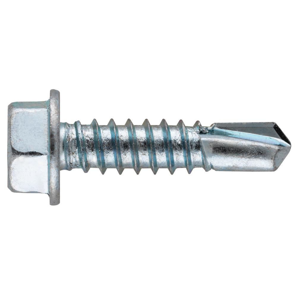 Everbilt 12 78 In External Hex Flange Hex Head Self Drilling Screws With Exterior Coating 1 7913