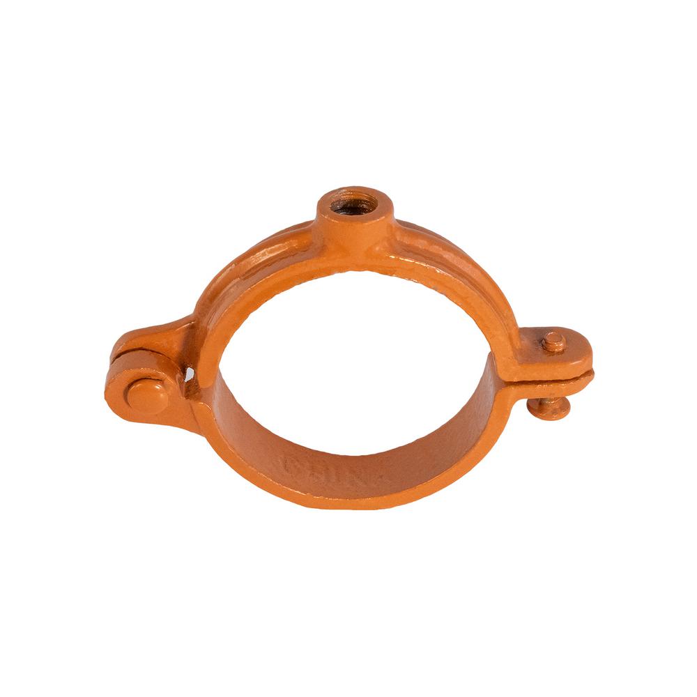 The Plumber's Choice 4 in. Hinged Split Ring Pipe Hanger in Copper