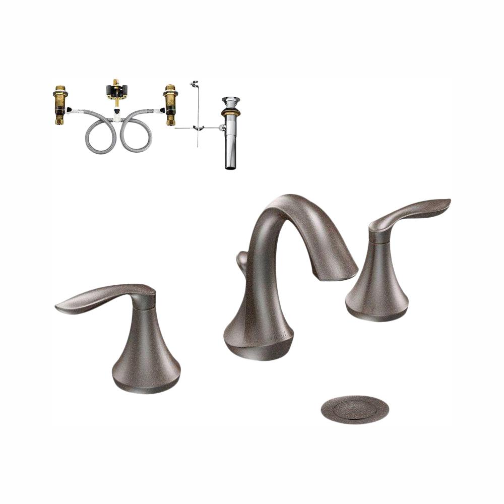 MOEN Eva 8 in. Widespread 2Handle Bathroom Faucet Trim Kit with Valve