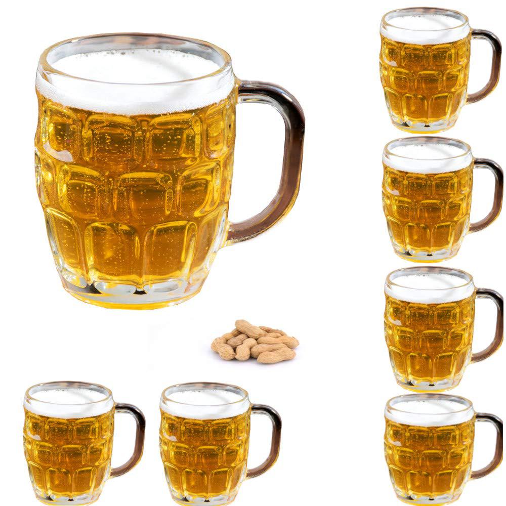 Stemware Barwares Accessories Home Decorative Set Of 4 Glass Beer Mugs 16 Oz