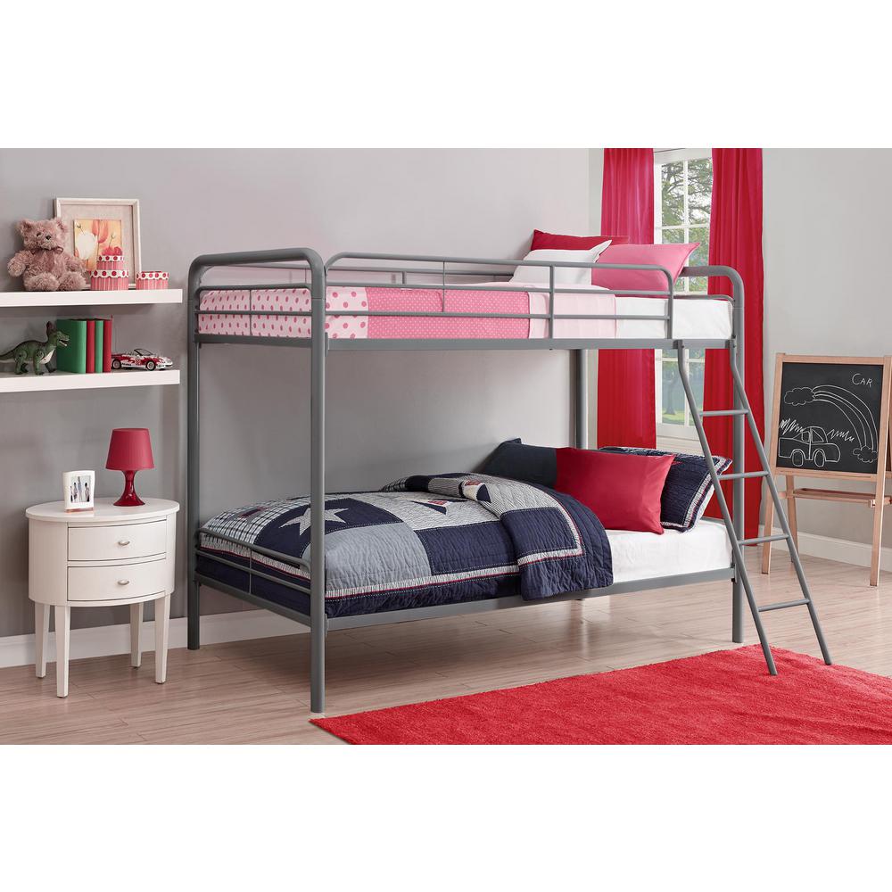 Dhp Elen Black Twin Metal Bunk Bed De81474 The Home Depot