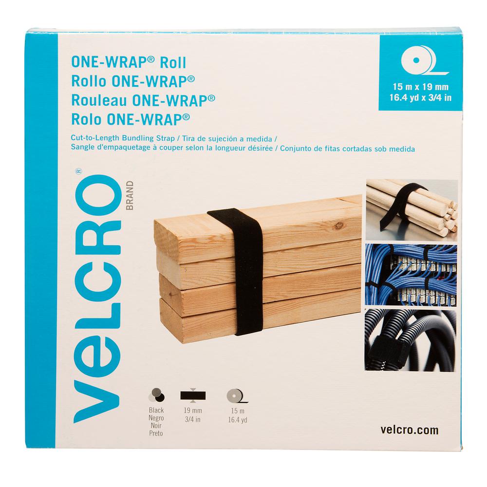 VELCRO Brand 16.4 yd. x 3/4 in. OneWrap Strap in BlackVEL30640GLO The Home Depot