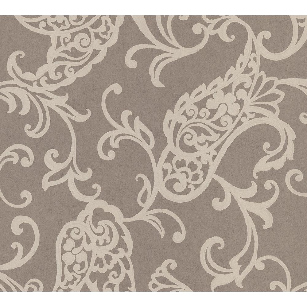 UPC 091212545359 product image for Kenneth James Monireh Brown Fish Paisley Strippable Wallpaper Covers 56.4 sq. ft | upcitemdb.com