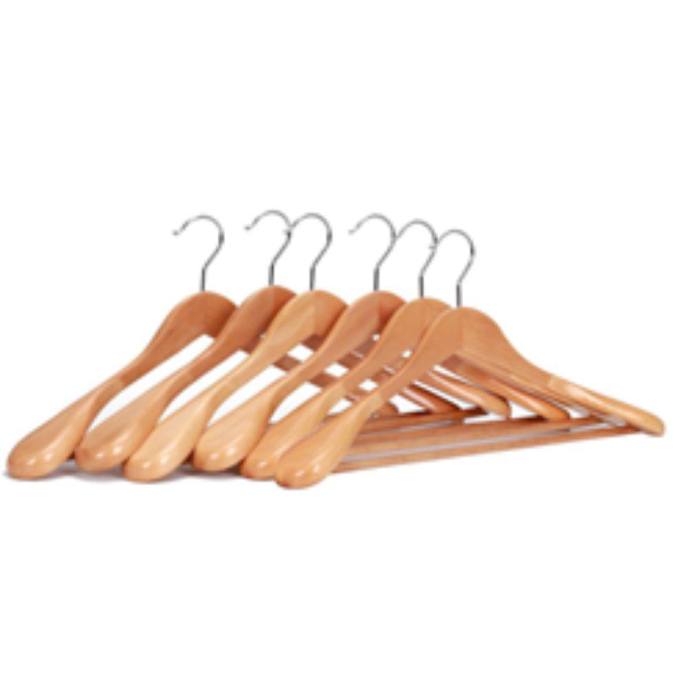 StorageWorks Natural Solid Hardwood Premium ExtraWide Suit and Coat
