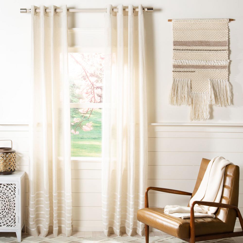 Cream Sheer Curtains Curtains Drapes The Home Depot