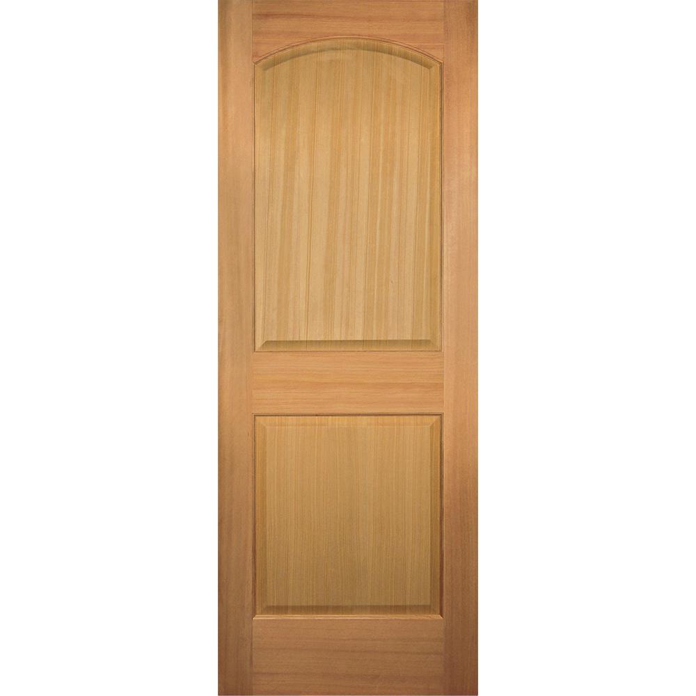 Builders Choice 28 In X 80 In 2 Panel Arch Top Stain Grade Wood Hemlock Interior Door Slab
