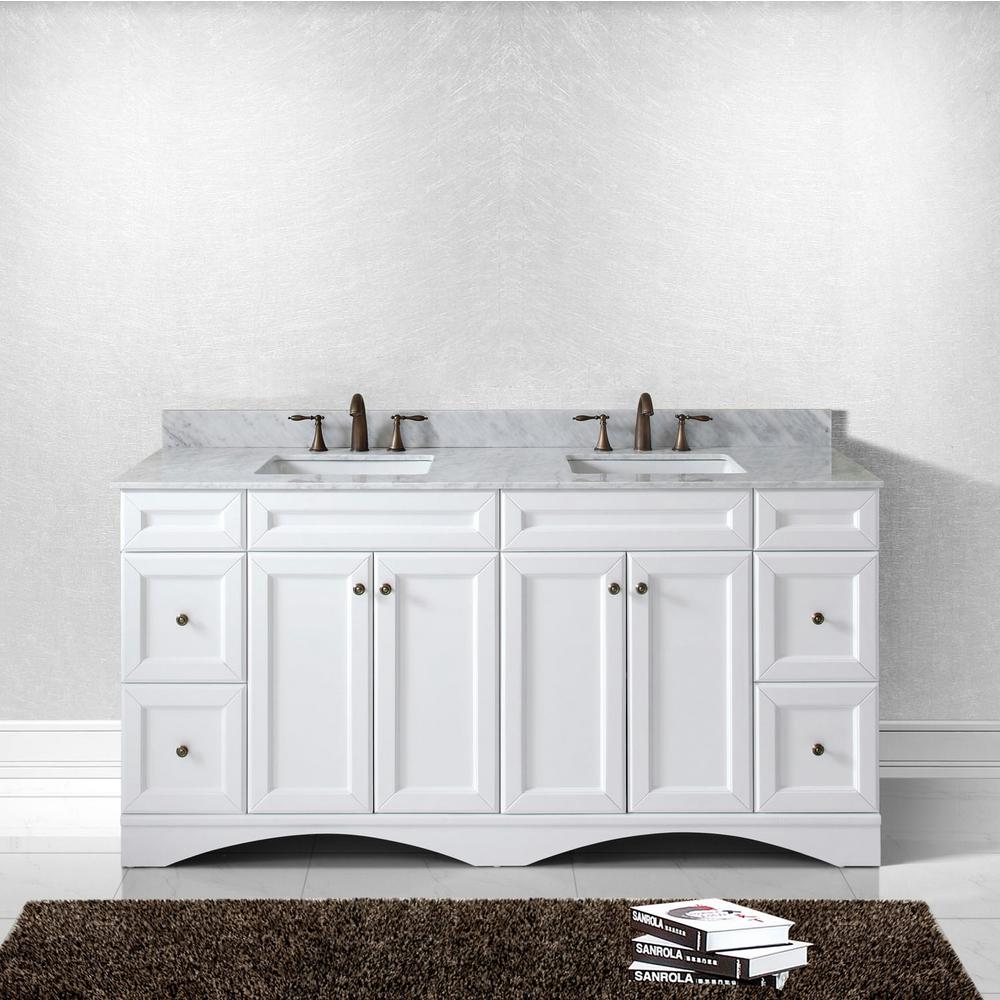 Virtu Usa Talisa 72 In W Bath Vanity White With Marble Virtu Usa Talisa 72 In W Bath Vanity