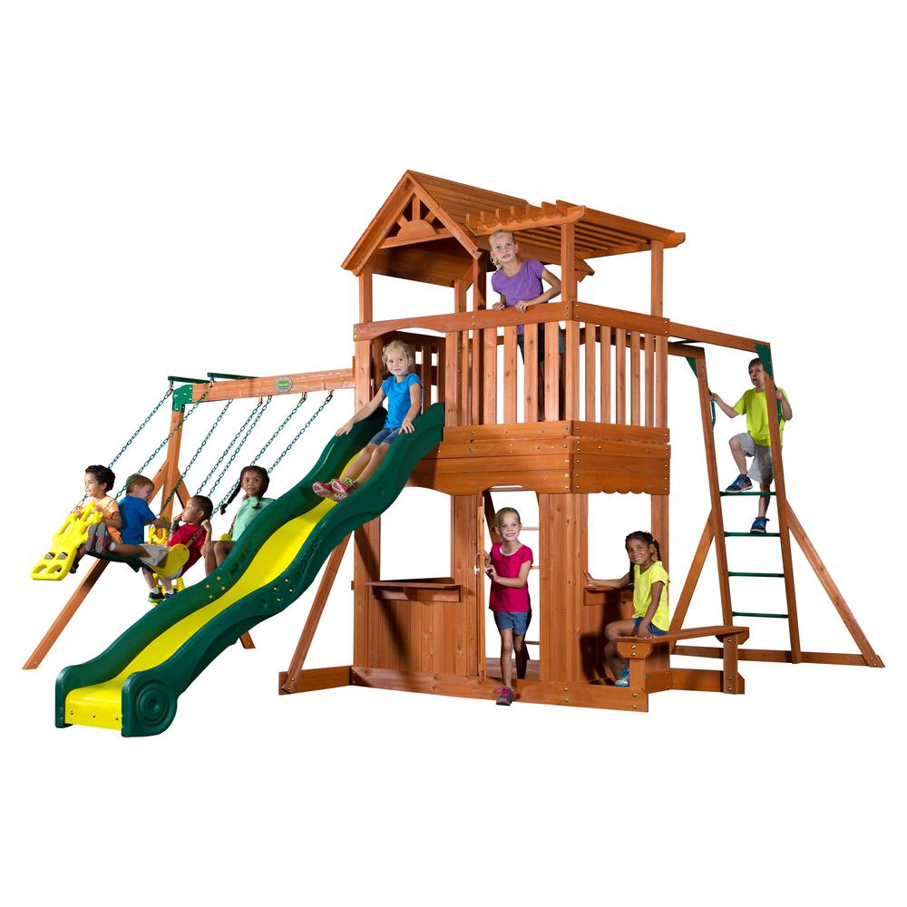 Backyard Discovery Tucson All Cedar Playset-65411com - The Home Depot