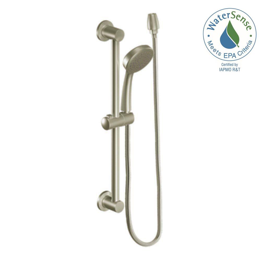 Moen Eco Performance 1 Spray 4 In Handshower With Slide Bar Moen Eco Performance 1 Spray 4 In Handshower With Slide Bar Brushed