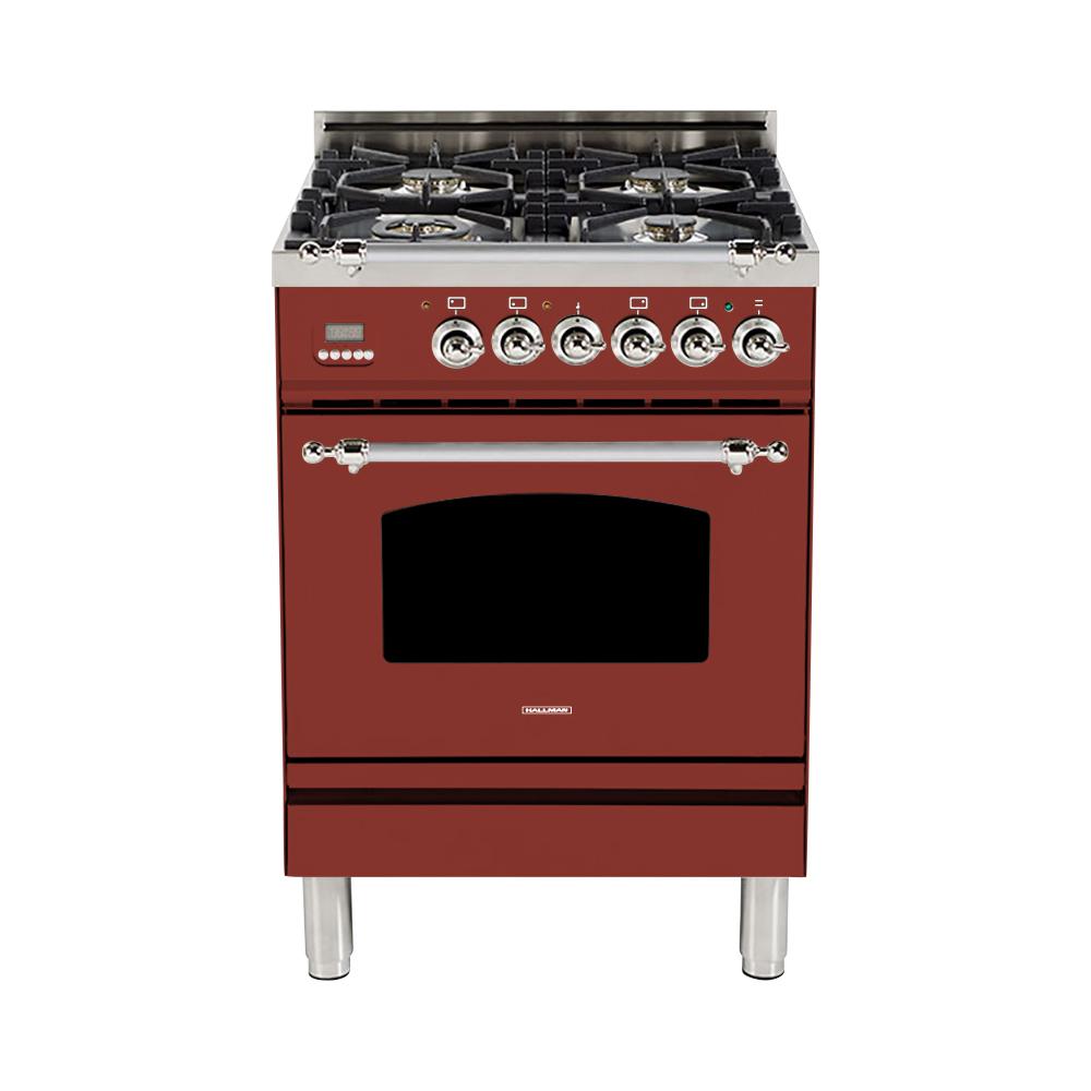Red Orange Gas Ranges The Home Depot 24 In 2 4 Cu Ft Single Oven Italian Gas Range With True Convection
