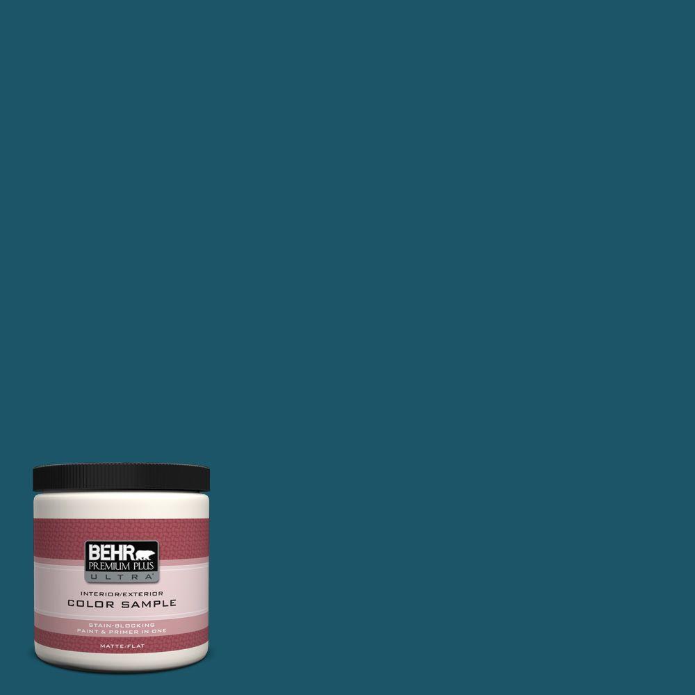 Behr Premium Plus Ultra 8 Oz Ecc 13 3 Flowing River Matte Interior Ecc 13 3 Flowing River Matte Interior Exterior Paint And Primer In One Sample