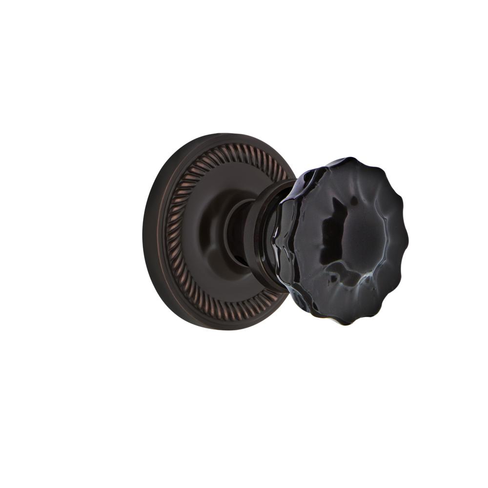 Mortise Oil-Rubbed Bronze Nostalgic Warehouse Rope Rosette with Craftsman Knob