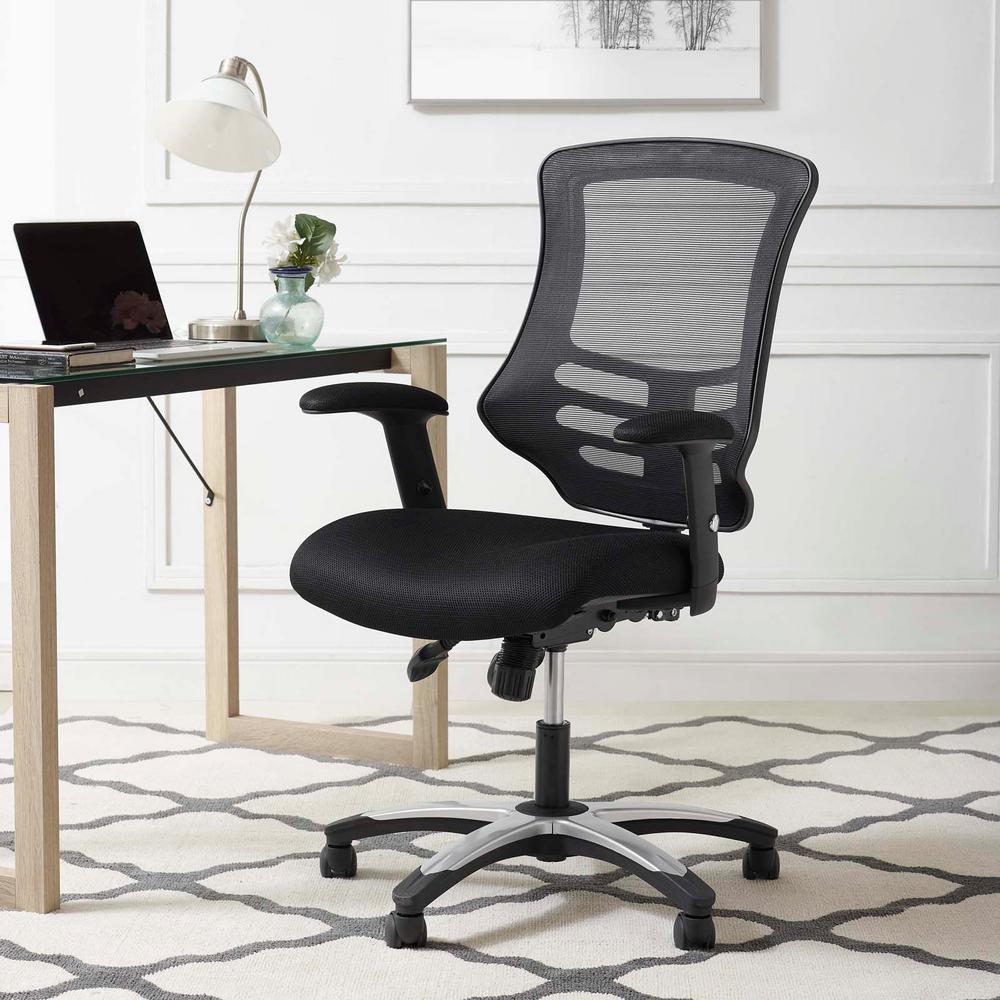 Modway Calibrate Mesh Office Chair In Black Eei 3042 Blk The Home Calibrate Mesh Office Chair In Black By Modway