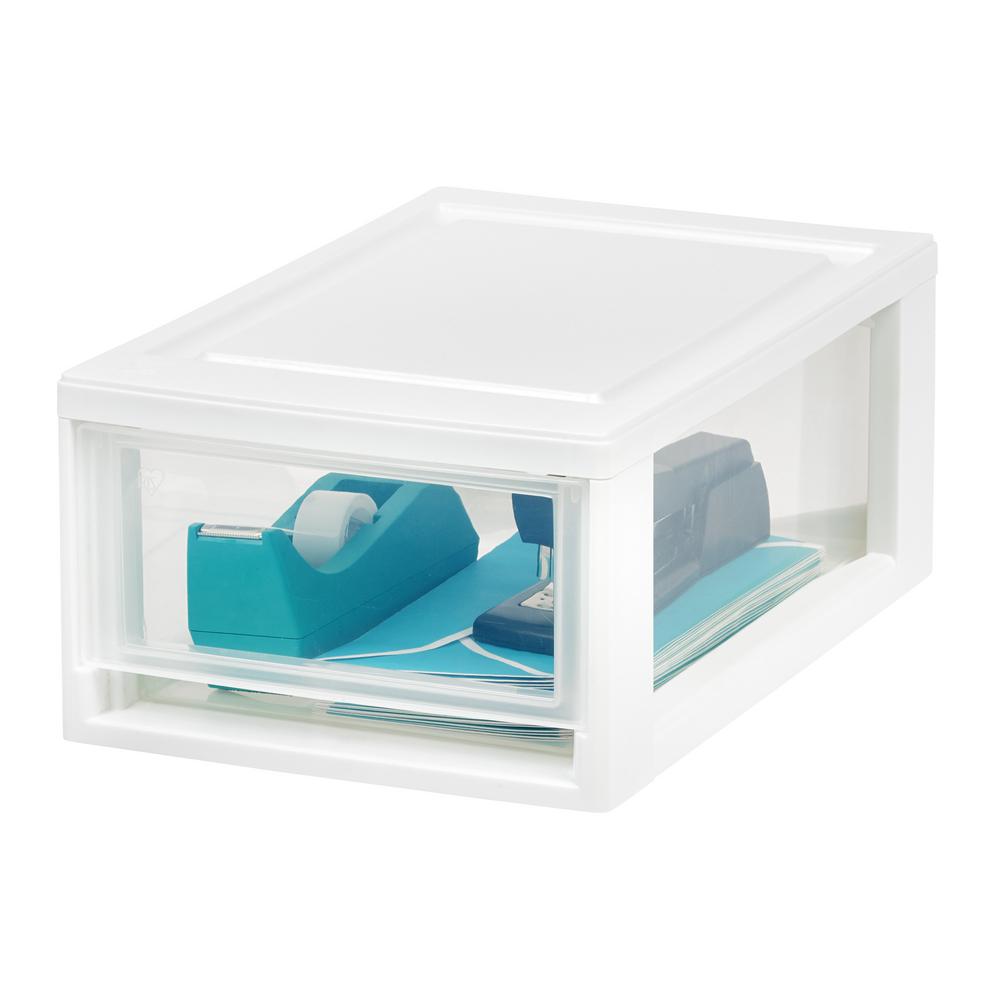 Iris Small Stacking Drawer In White 587650 The Home Depot