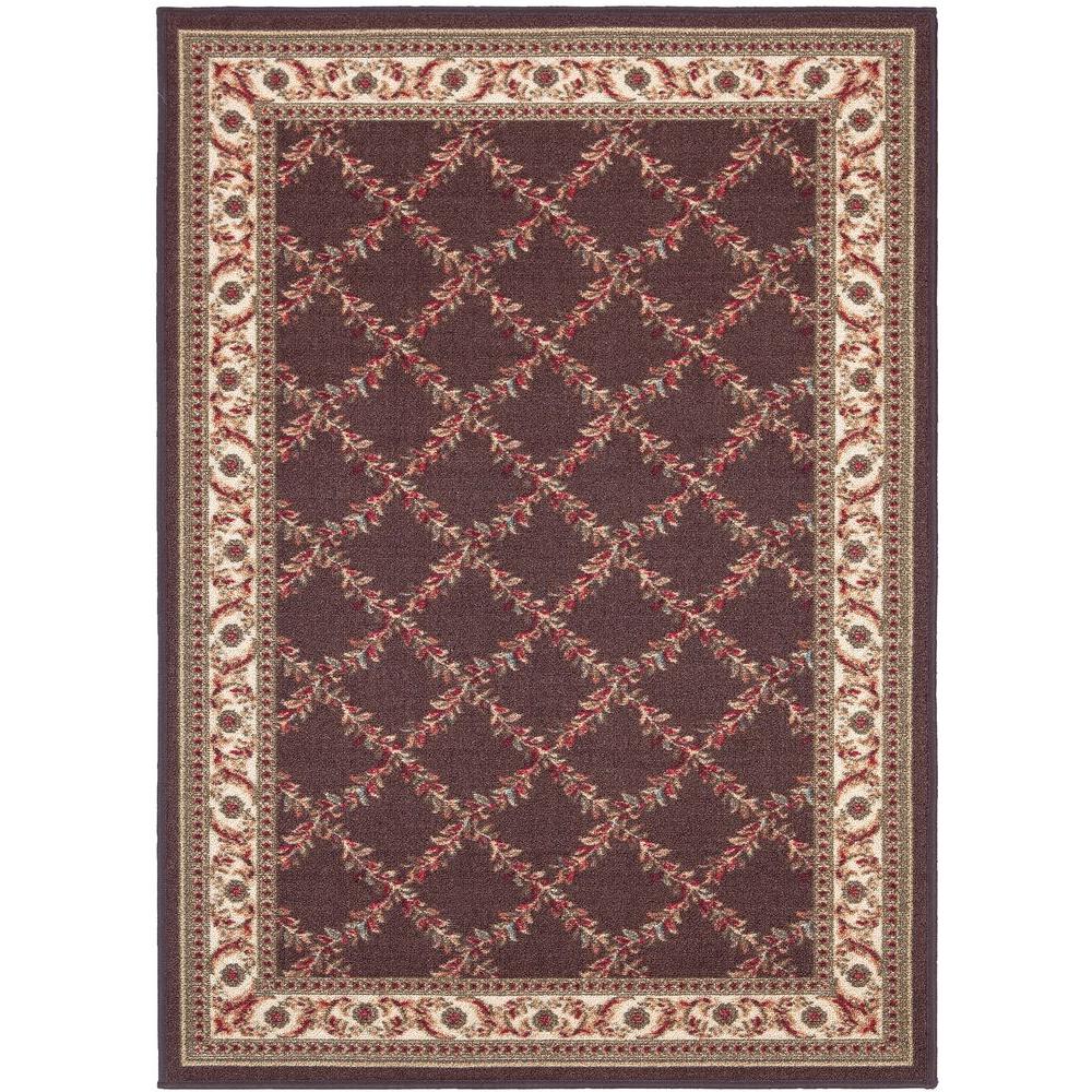 Ottomanson Ottohome Collection Fl Trellis Design Brown 8 Ft X Ottomanson Ottohome Collection Fl Trellis Design Brown 8 Ft X 10 Non