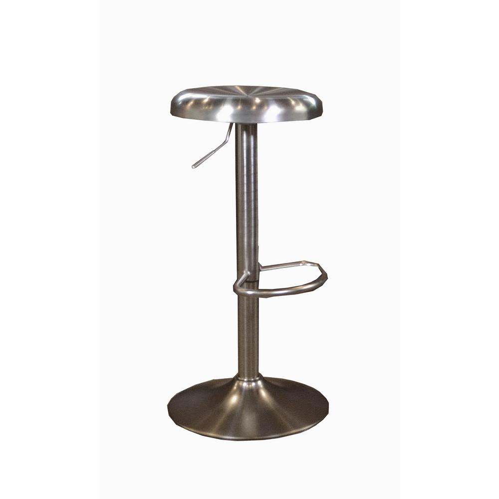 Amerihome Loft Adjule Height Brushed Nickel Bar Stool 801910 Brushed Nickel Bar Stool