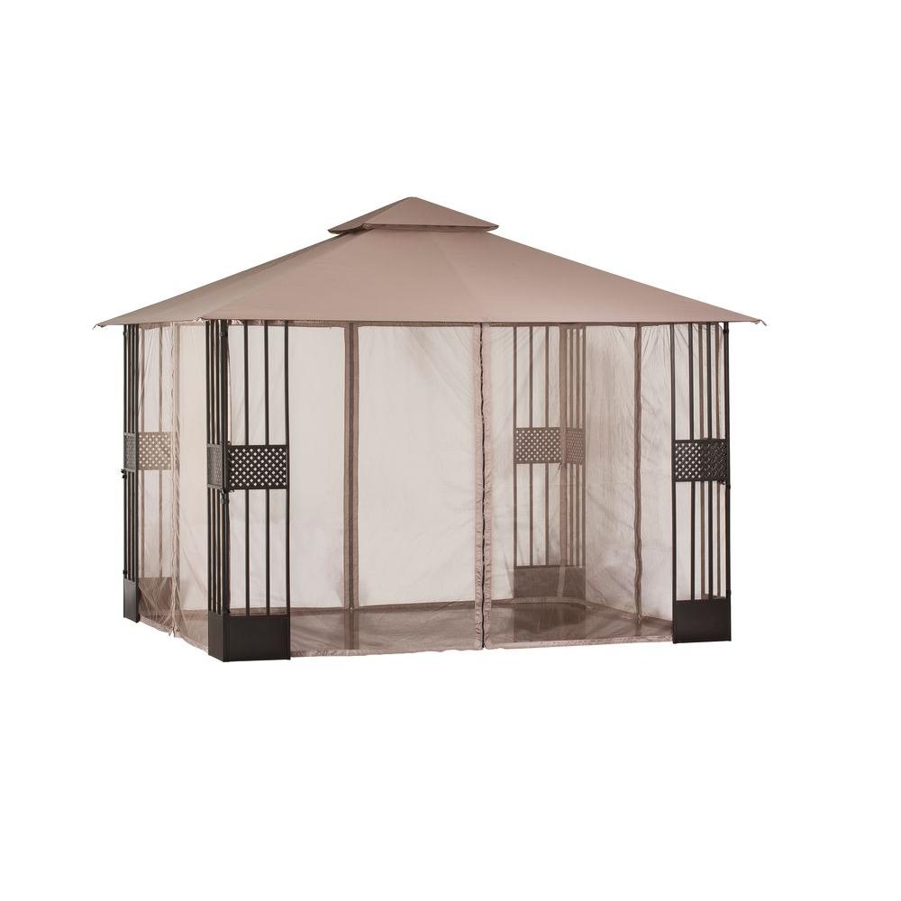 Hampton Bay 12 ft. x 10 ft. Gazebo with Mosquito NettingD6081GZ The