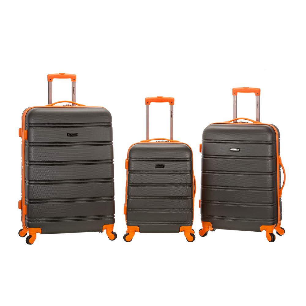 Rockland Melbourne 3-Piece Hardside Spinner Luggage Set, Charcoal, Grey was $490.0 now $147.0 (70.0% off)