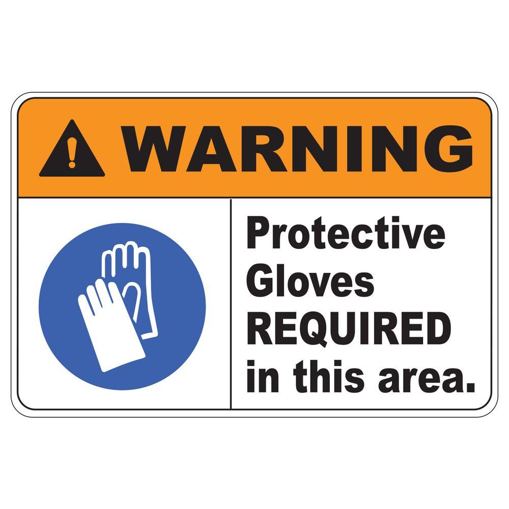 Rectangular Plastic Warning Protection Gloves Safety SignPSE0087 The Home Depot