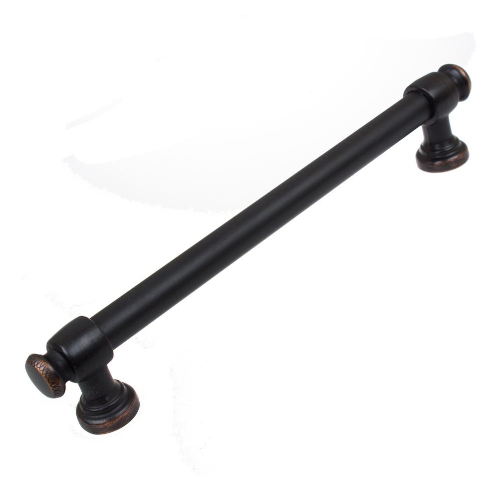 6-1/4 in. Oil Rubbed Bronze Modern Solid Steel Euro Cabinet Bar Pull (10-Pack)