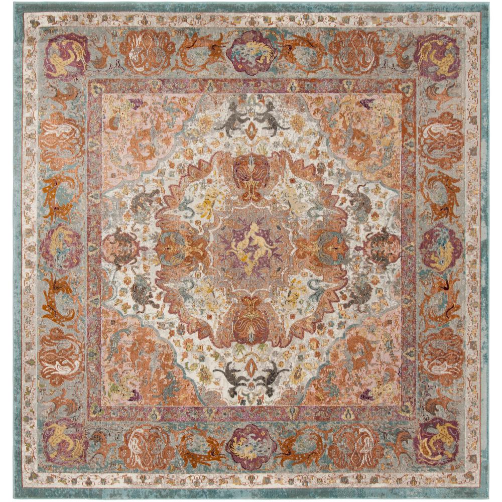 Safavieh Aria Beige Orange 6 Ft X Square Area Rug