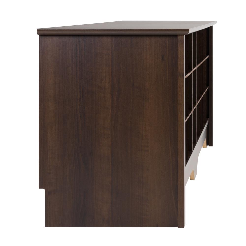 Prepac 60 In Espresso Shoe Cubby Bench Ess 6020 The Home Depot
