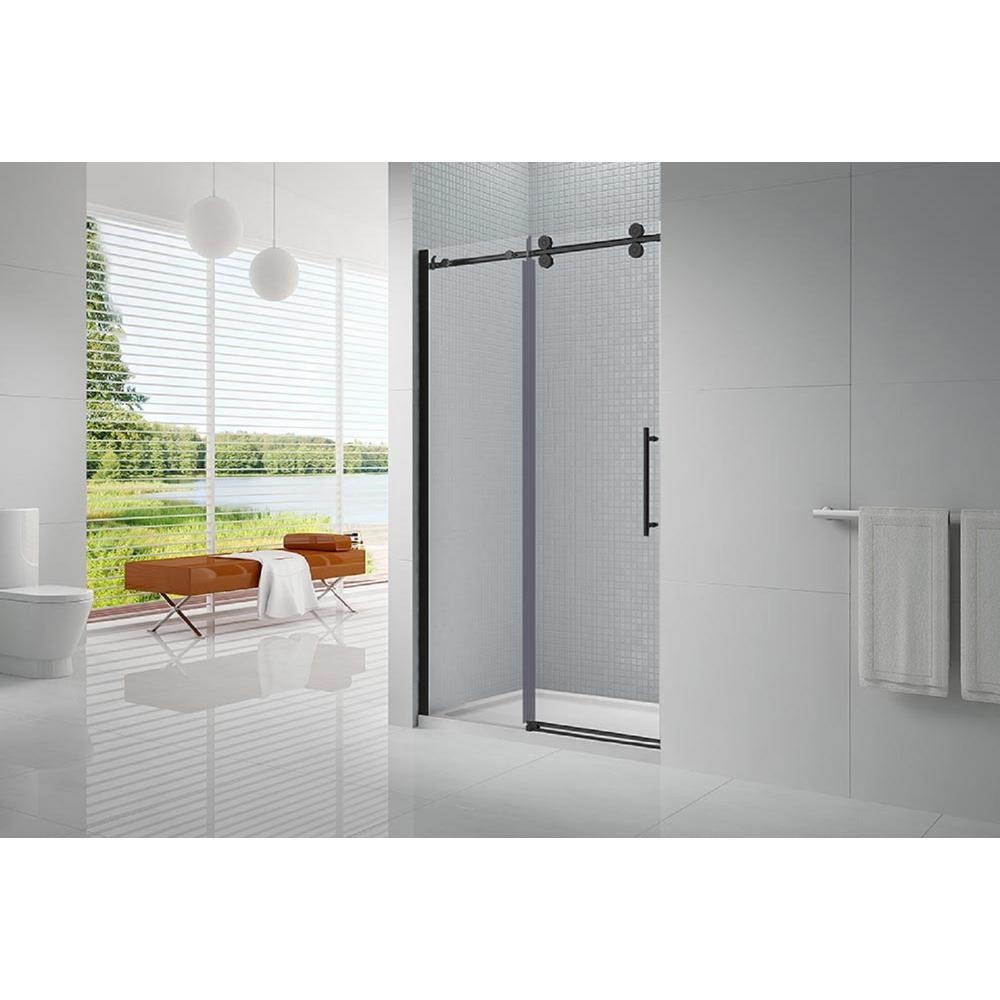 Amluxx Vivid 60 In X 78 In Frameless Sliding Shower Door In