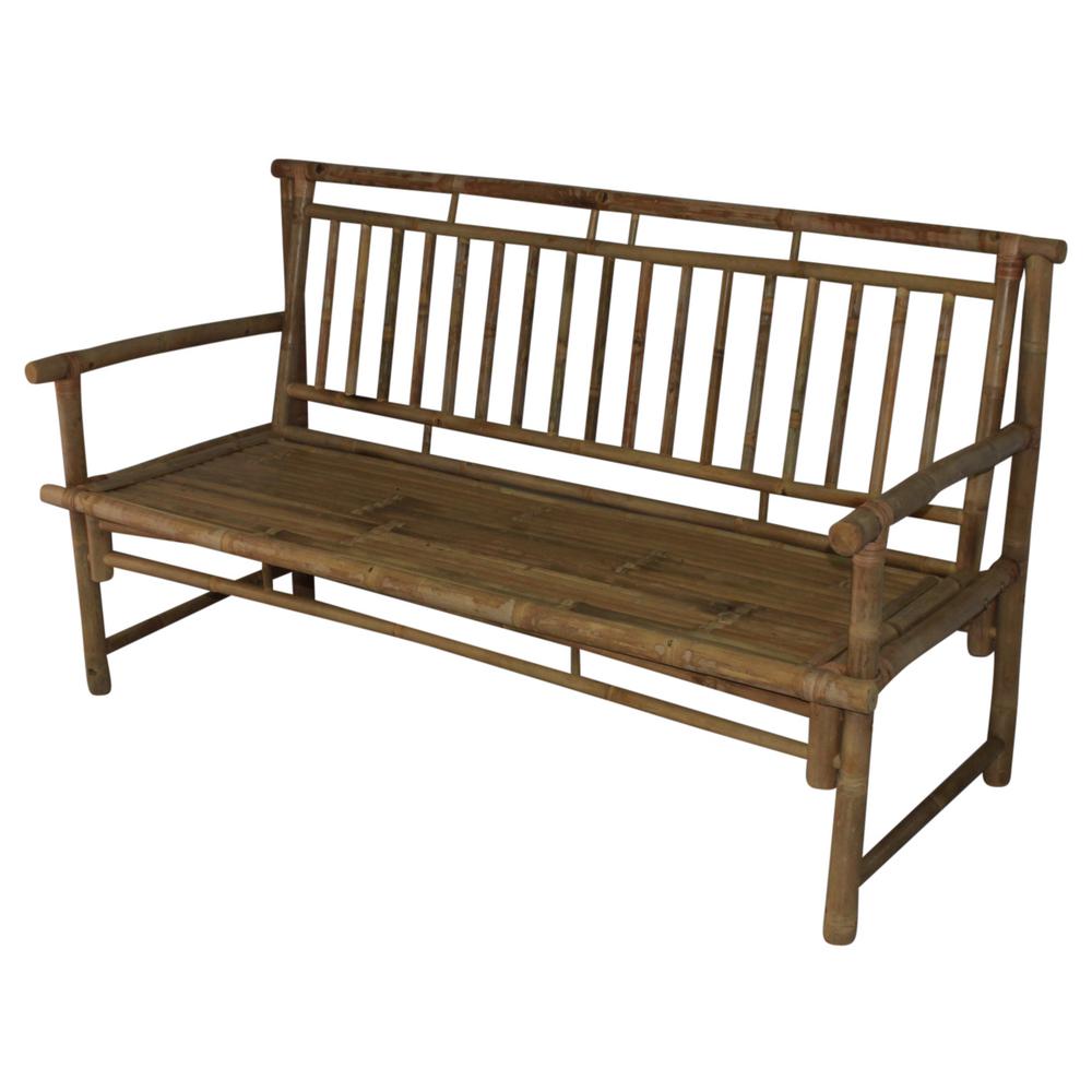 Mgp 55 In W X 21 5 In D X 33 In H Standard Slat Back Bamboo