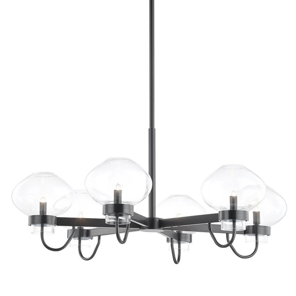 Mitzi by Hudson Valley Lighting Korey 6-Light Old Bronze Chandelier with Shade was $990.0 now $630.0 (36.0% off)