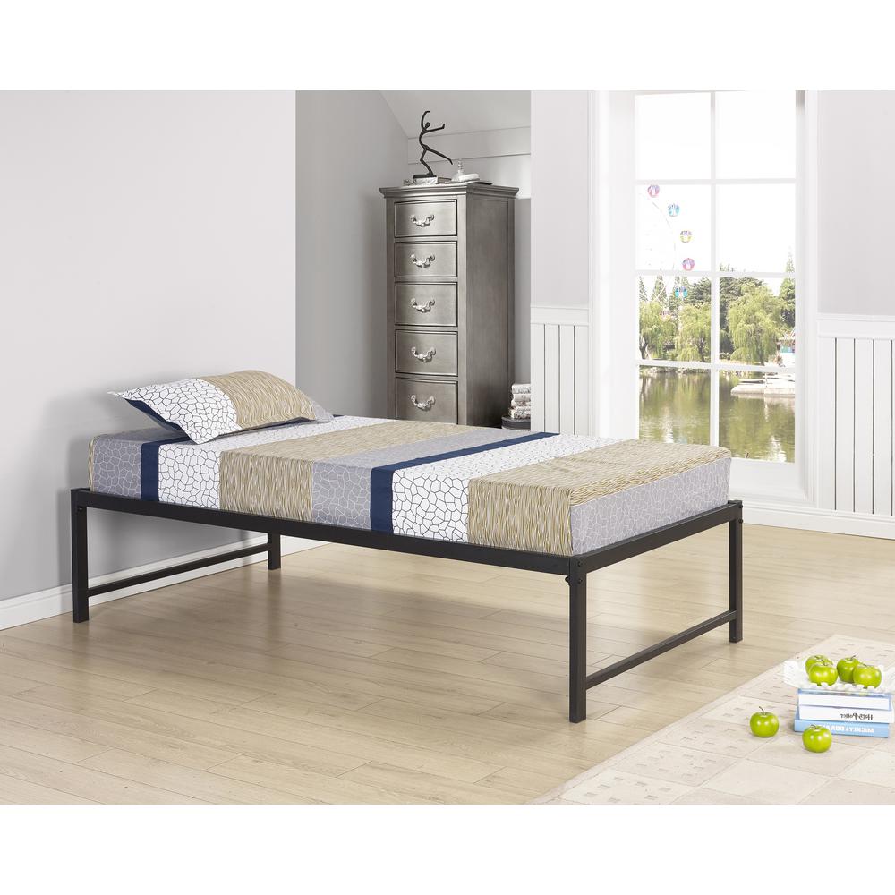 Signature Home Black Metal Twin Size Hi Riser Bed 21 93b