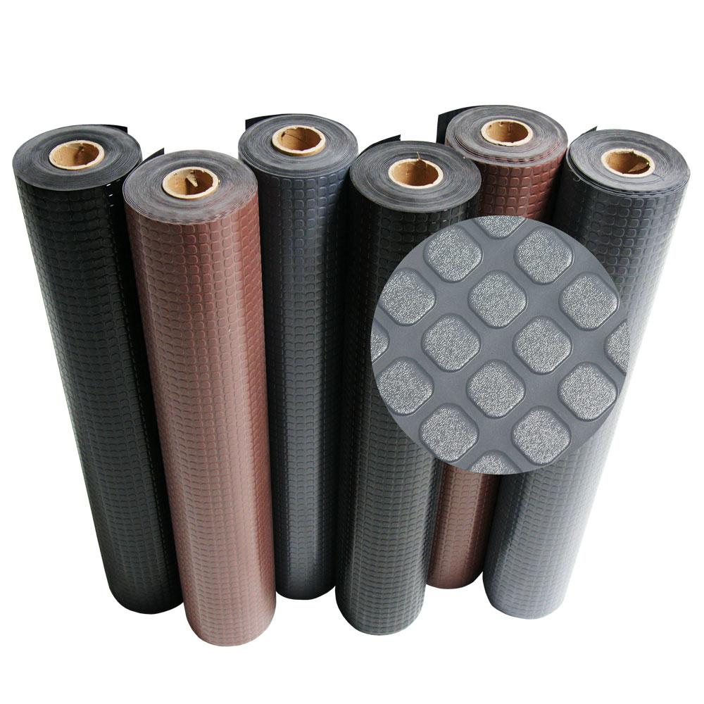 Rubber Cal Block Grip 4 Ft X 6 Brown Commercial Pvc Flooring 03 211 Br 06 The Home Depot X 6 Ft Brown Commercial Pvc Flooring