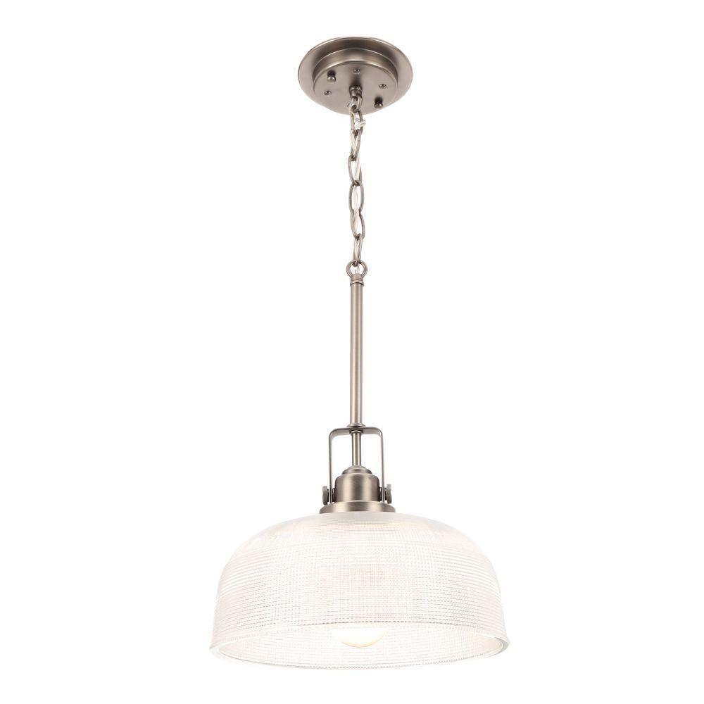 Progress Lighting Archie Collection 1 Light Antique Nickel Pendant Light Antique Nickel Pendant