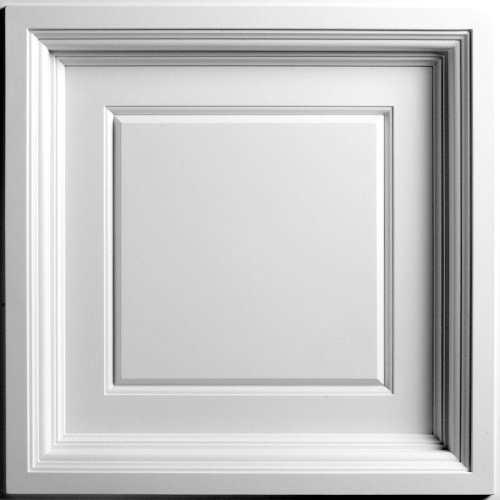 Ceilume Madison White 2 Ft X 2 Ft Lay In Coffered Ceiling Panel