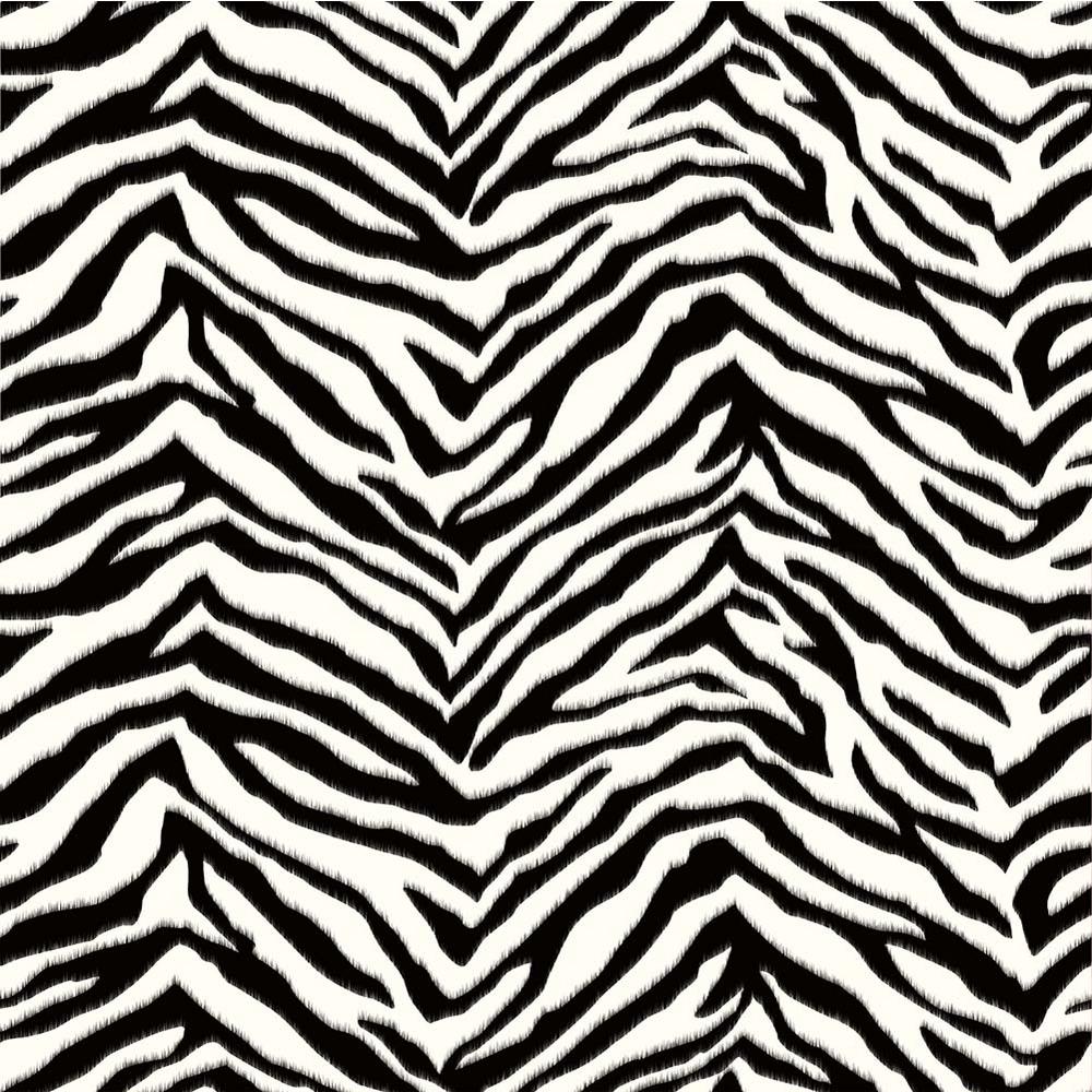 Chesapeake Mia Black Faux Zebra Stripes Wallpaper-BBC95503 ...