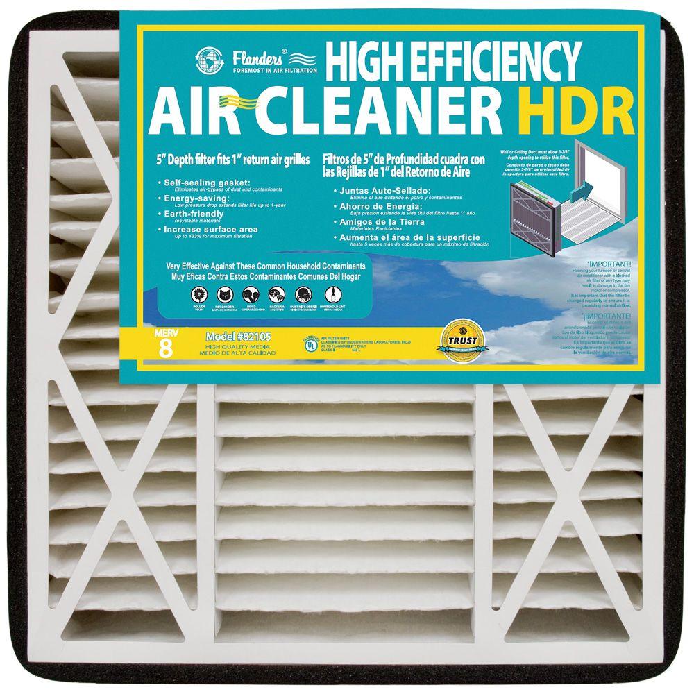 AAF Flanders 16 in. x 25 in. x 5 in. HDR MERV 8 Pleated Air Filter ...