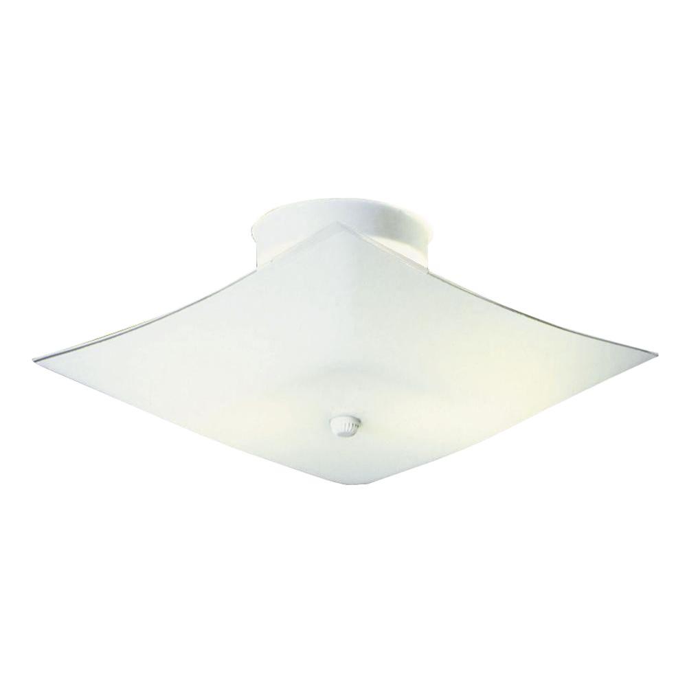 Design House 2 Light White Ceiling Light