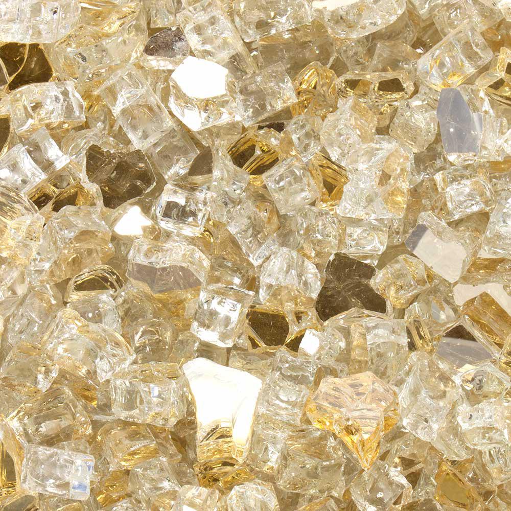 Celestial Fire Glass 1 2 In 10 Lbs Sunstorm Gold Reflective